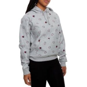 Champion Reverse Weave Hoodie al over logo